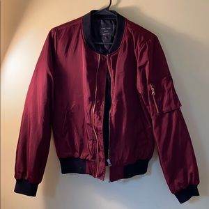 maroon and gold jacket